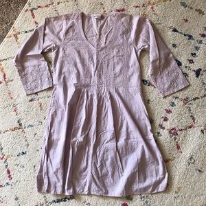 Sévya Handmade kurta Lavender 100% light cotton S tunic/dress, hand embroidered